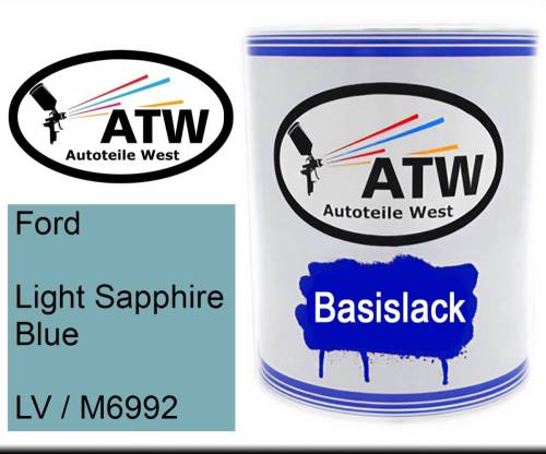 Ford, Light Sapphire Blue, LV / M6992: 1L Lackdose, von ATW Autoteile West.